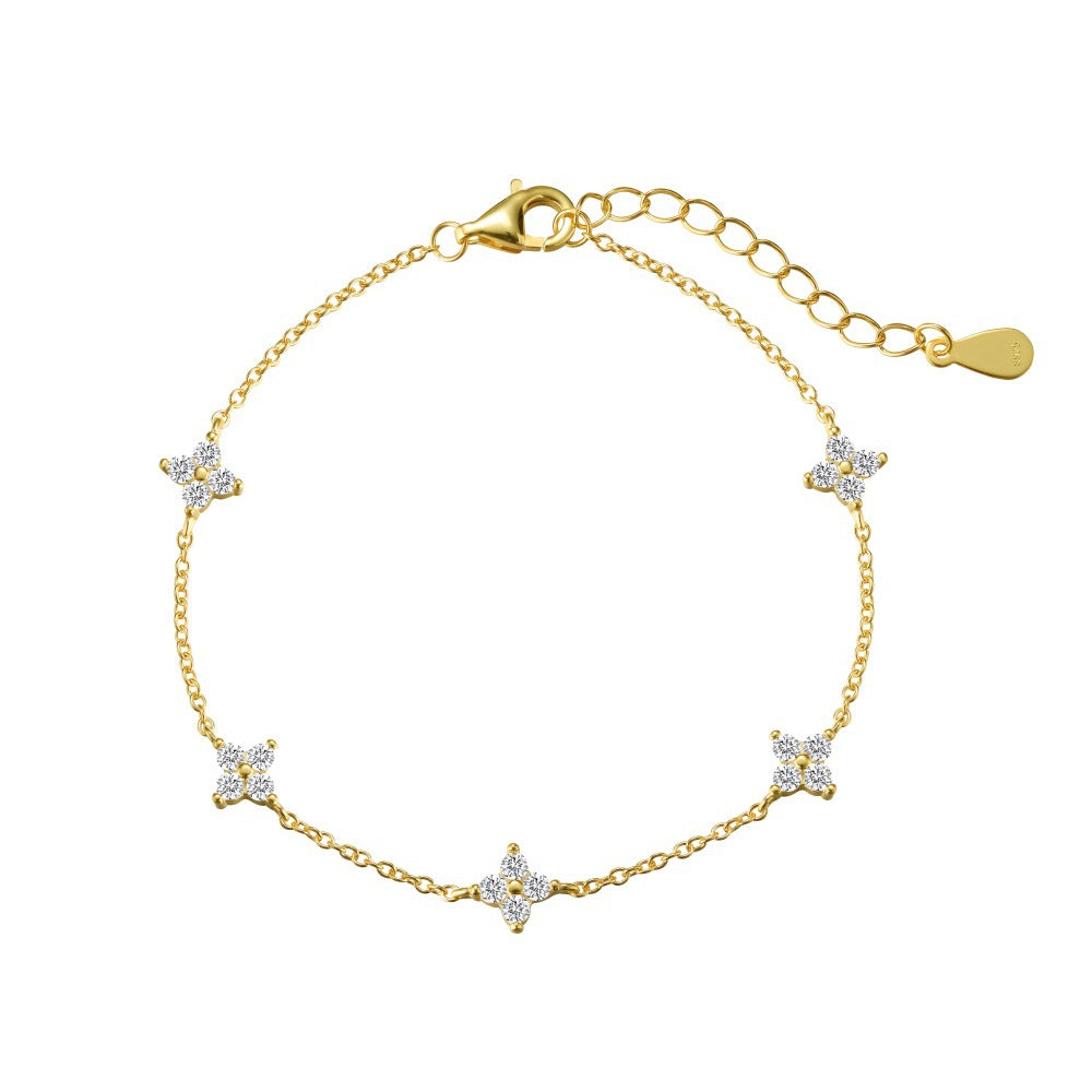 Starry Zircon Necklace & Bracelet Set