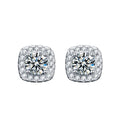 Moissanite Classic Four‑Claw Stud Earrings (Gold)