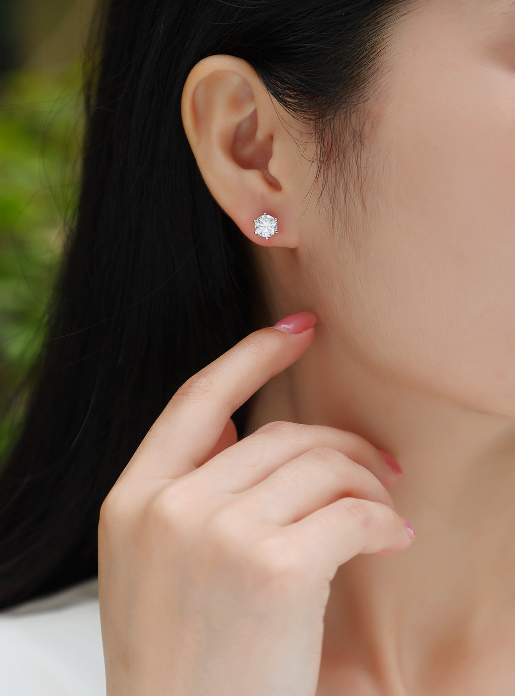Moissanite Starburst Stud Earrings