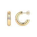 Circle Moissanite Huggie Hoops