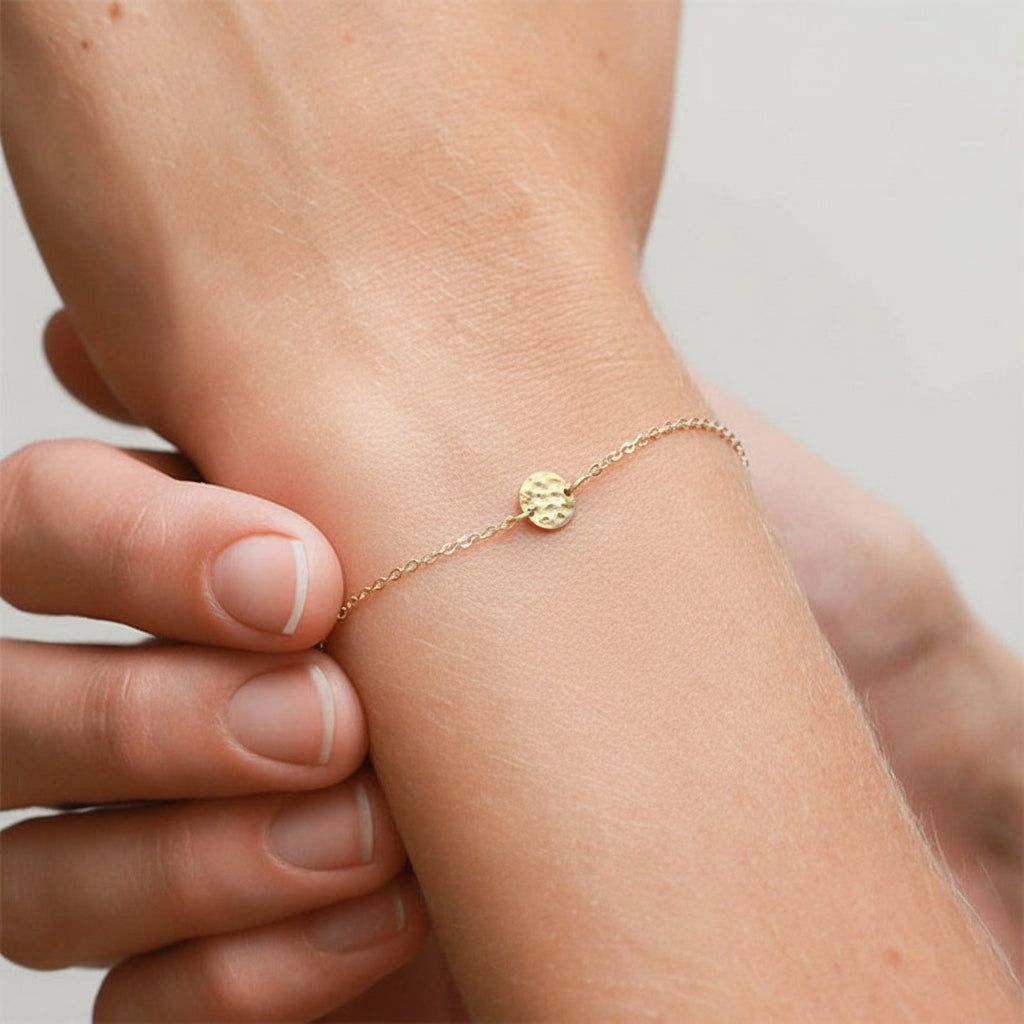 Geometric Round Disc Bracelet