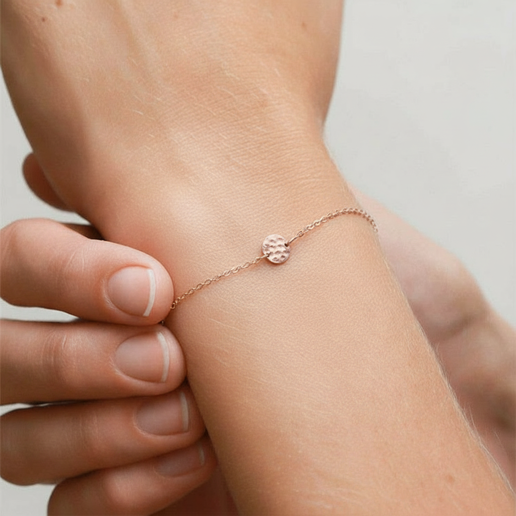 Geometric Round Disc Bracelet