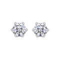 Moissanite Starburst Stud Earrings