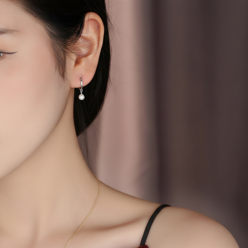 Angelic Glow Crystal Hoop Earrings