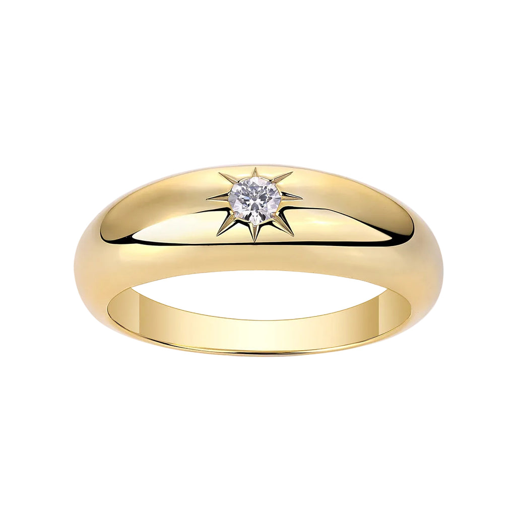 Moissanite Dome Ring
