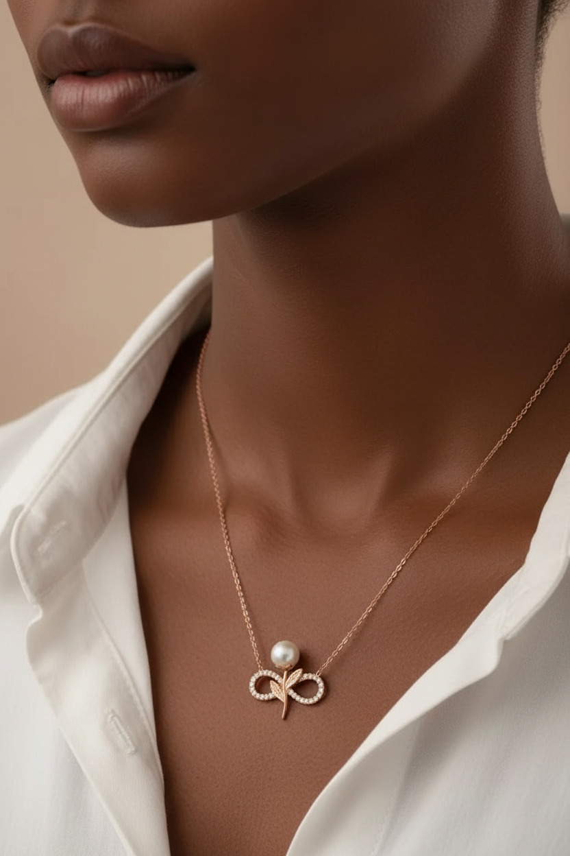 Infinity Rose Necklace