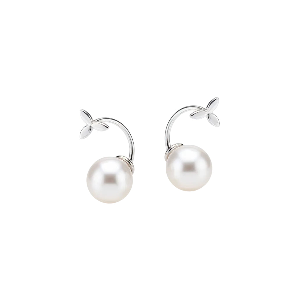 Silver Grape Earstud