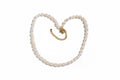Gold pleated Fresh Pearl Necklace