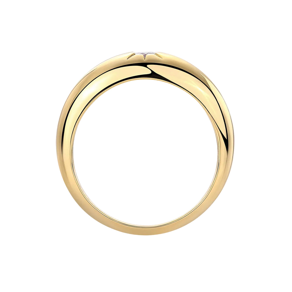 Moissanite Dome Ring