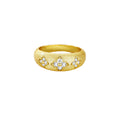 Triple Moissanite Fleur Ring (frosted)