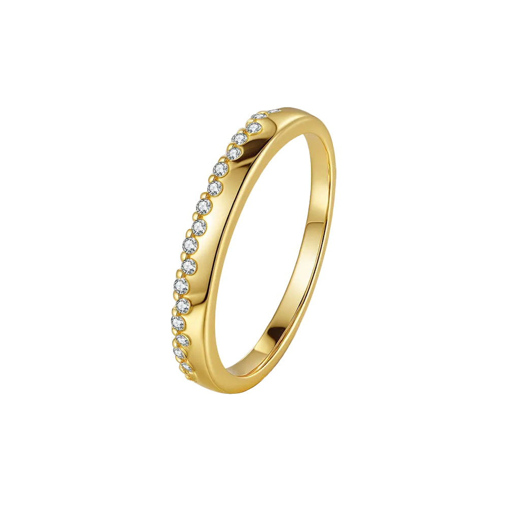 Simple Gold Moissanite Ring