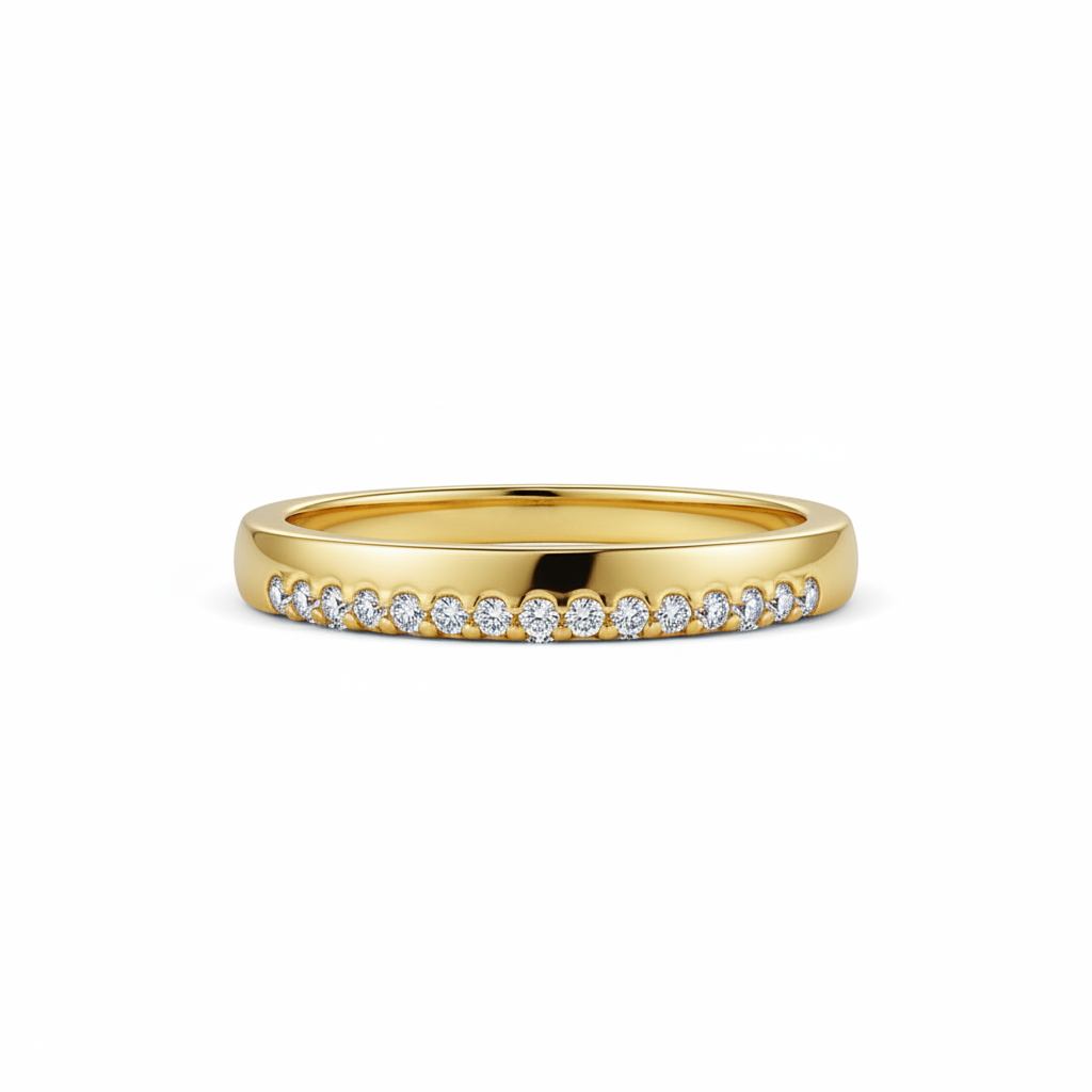 Simple Gold Moissanite Ring