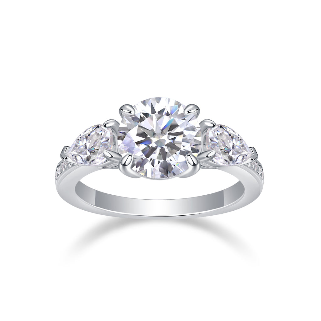 Three‑Stone Moissanite Ring