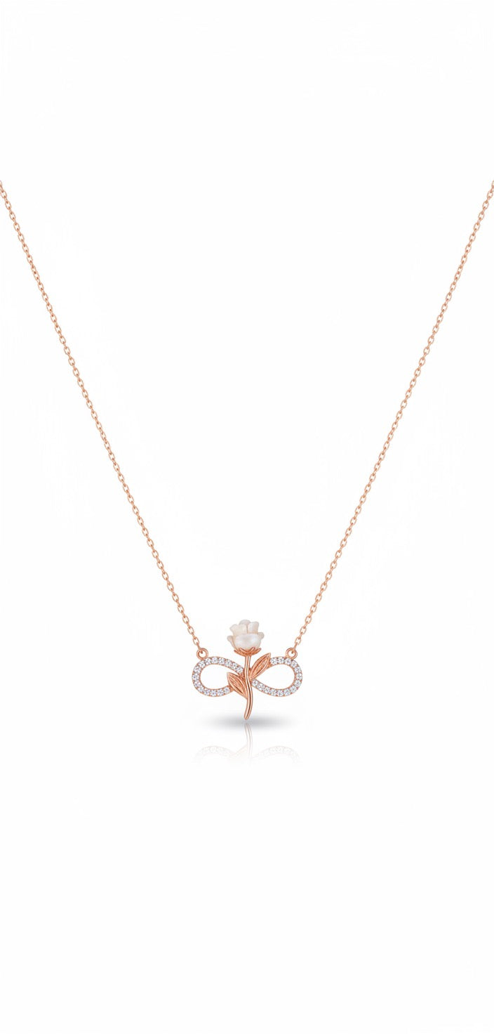 Infinity Rose Necklace