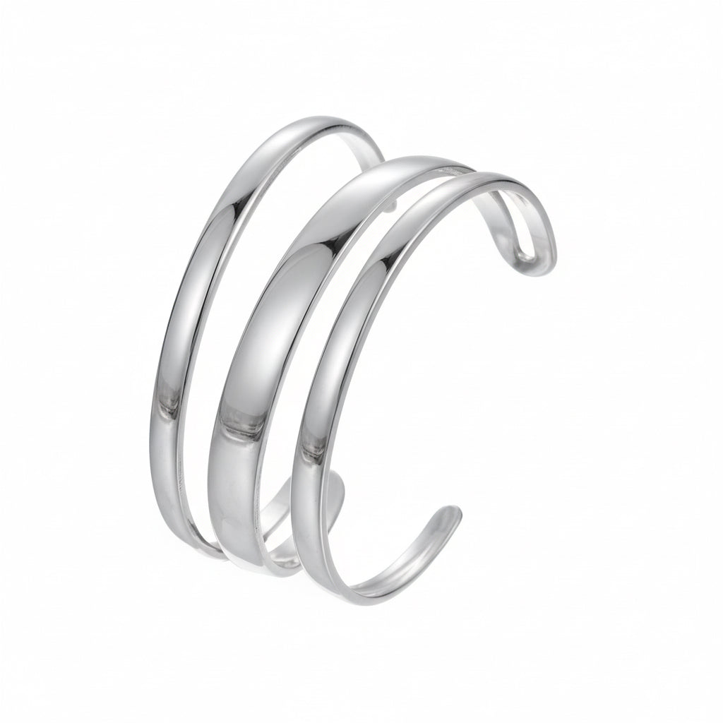 Simple Opening Silver Bracelet