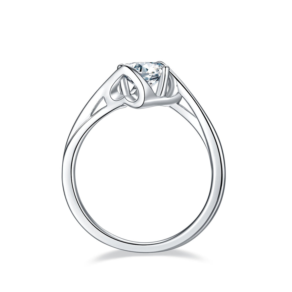 Angel’s Heart Moissanite Ring
