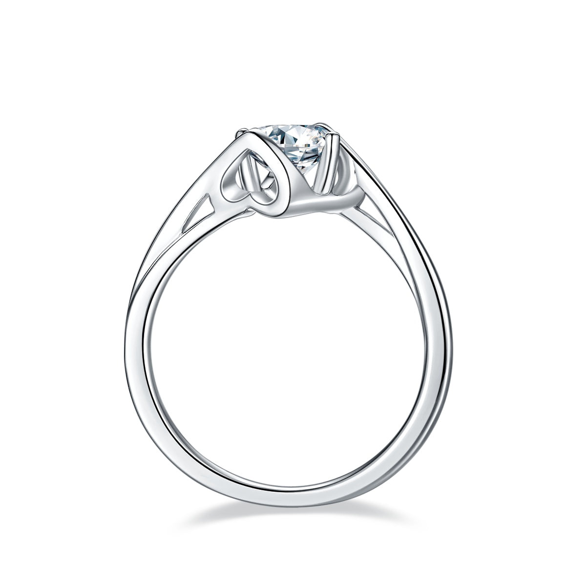Angel’s Heart Moissanite Ring