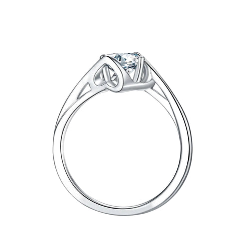 Angel’s Heart Moissanite Ring