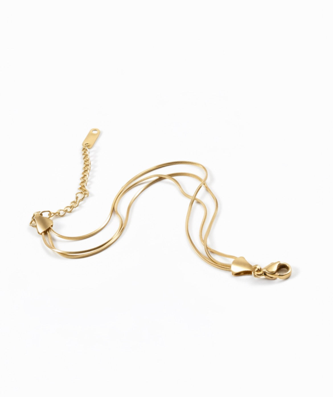 Layered Titanium Bracelet in Gold