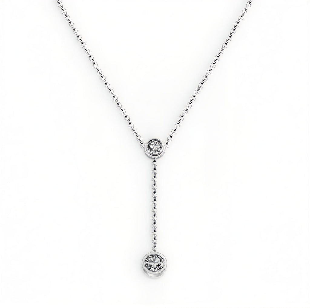 Y Necklace with Zircon