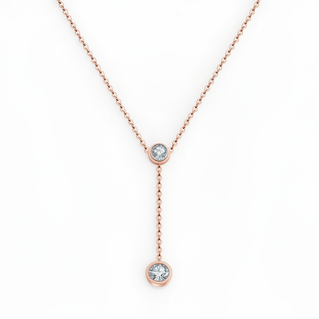 Y Necklace with Zircon