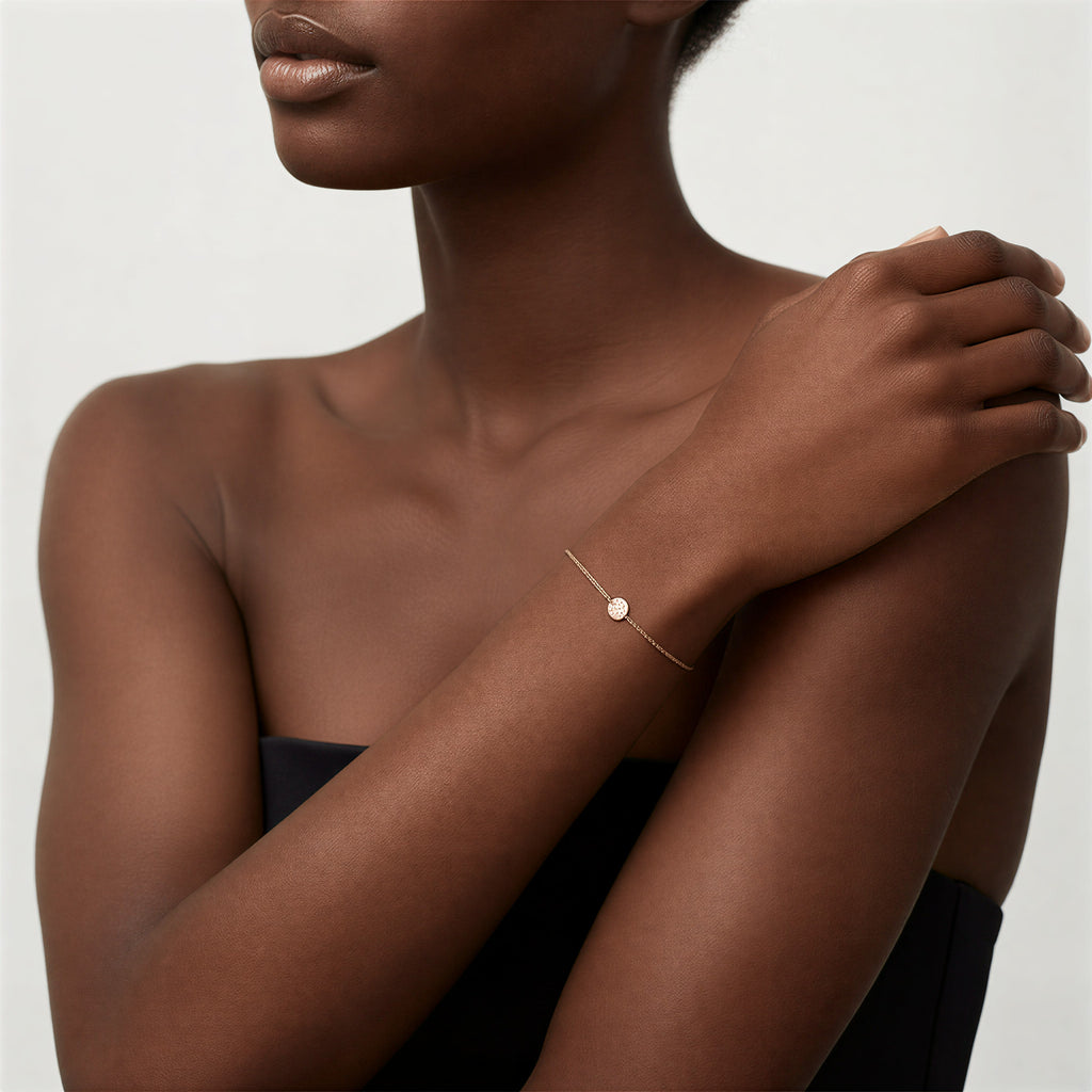 Geometric Round Disc Bracelet
