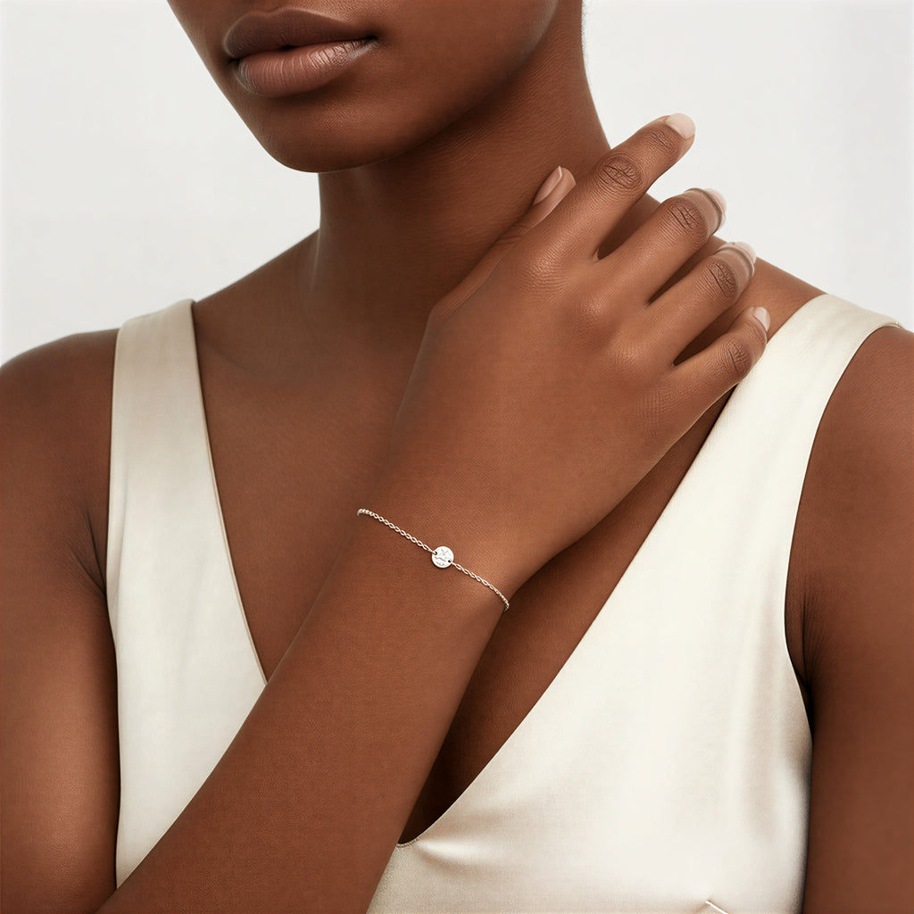 Geometric Round Disc Bracelet