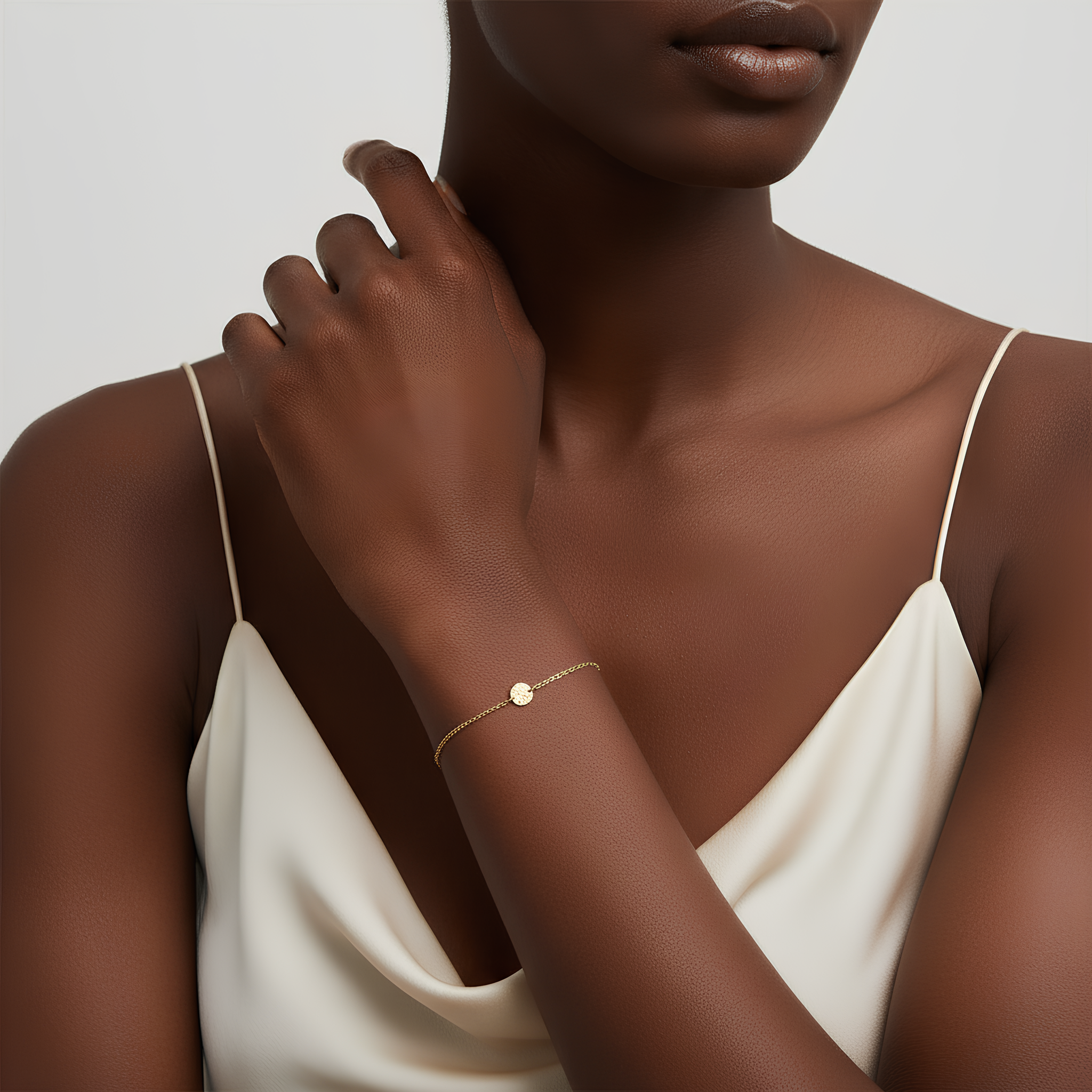 Geometric Round Disc Bracelet