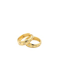 Starry Hoop Earrings in Gold