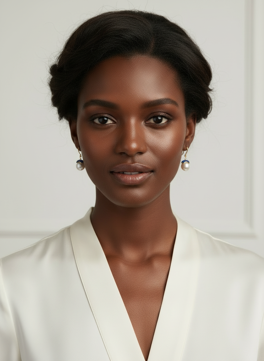 Cloisonné Pearl Drop Earrings