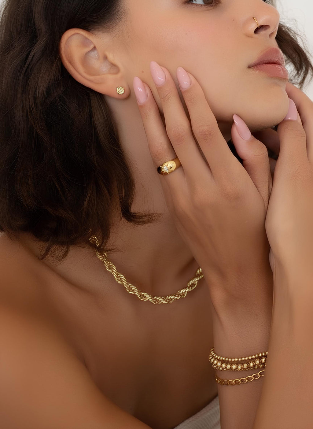 Dome Ring with Moissanite