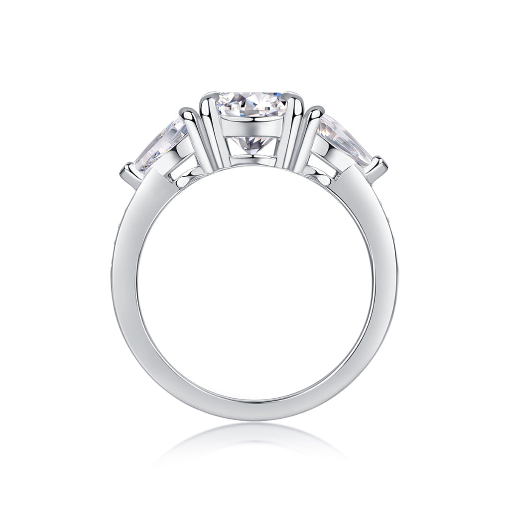 Three‑Stone Moissanite Ring
