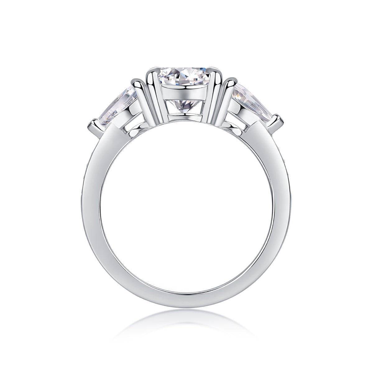 Three‑Stone Moissanite Ring