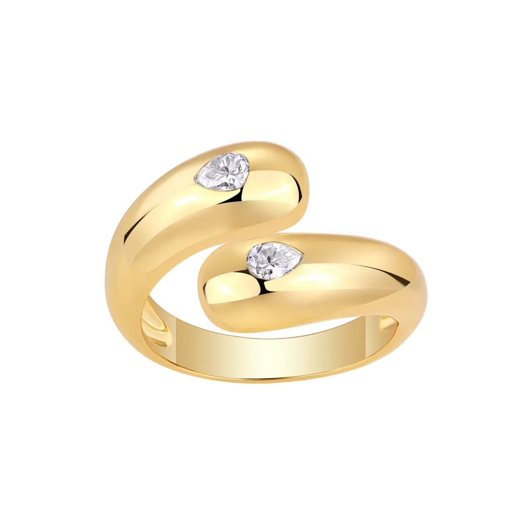 Moissanite Twist Ring