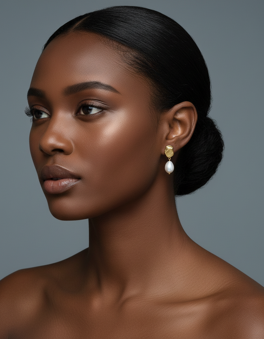 Baroque Pearl Stud Earrings