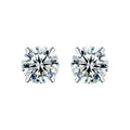 Moissanite Classic Four‑Claw Stud Earrings