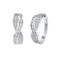 Silver Pavé Zircon Cluster Stud Earrings