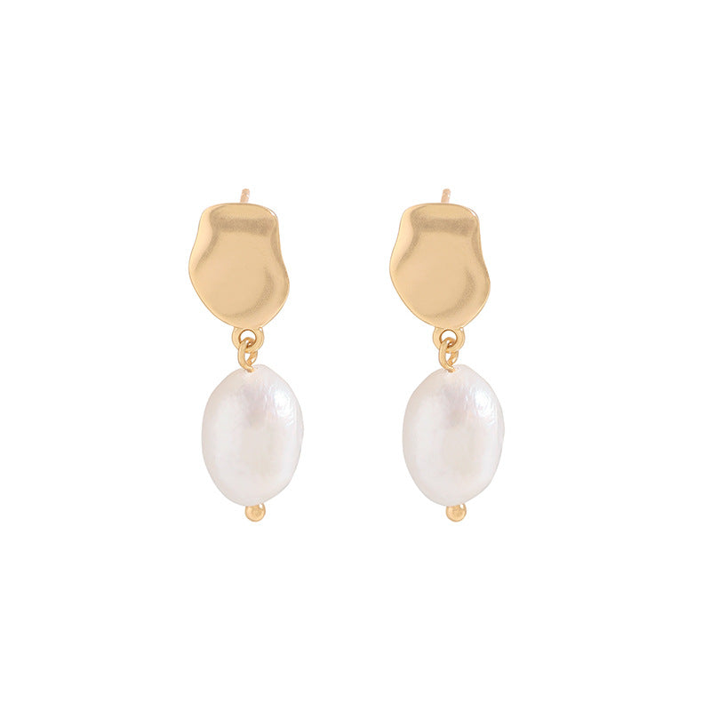 Baroque Pearl Stud Earrings