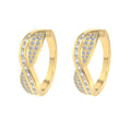 Gold Pavé Zircon Cluster Stud Earrings
