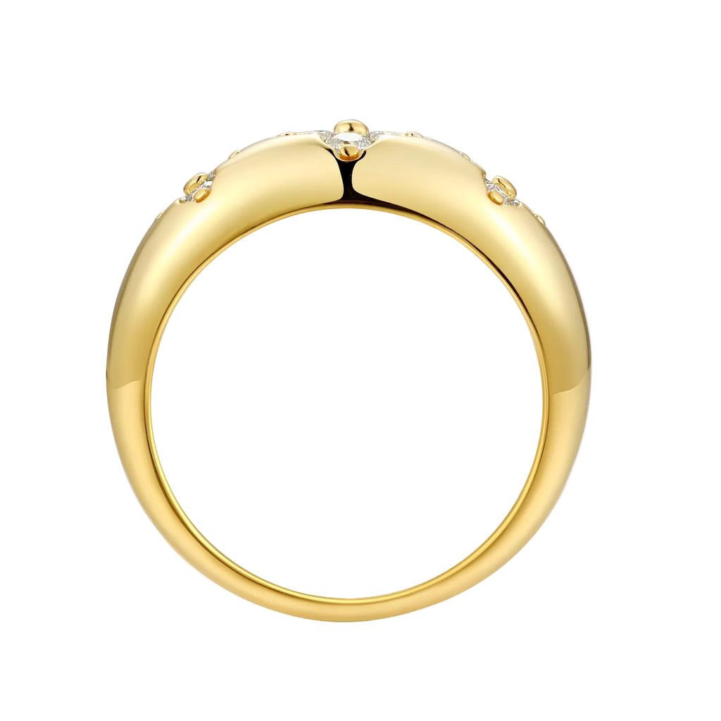 Triple Moissanite Fleur Ring