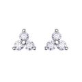 Moissanite Trinity Stud Earrings